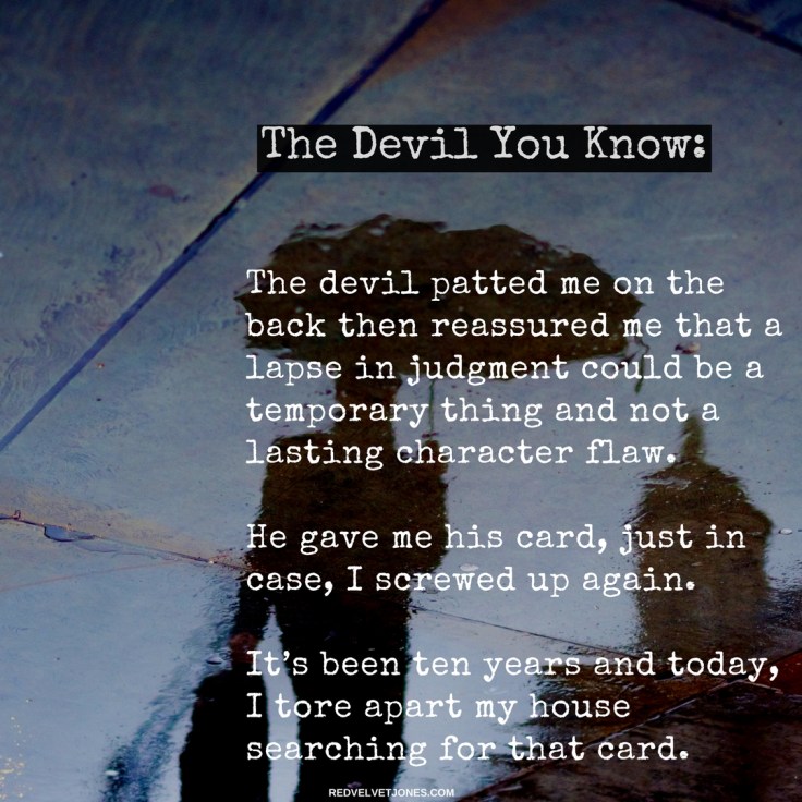 The devil YOU KNOW(2)